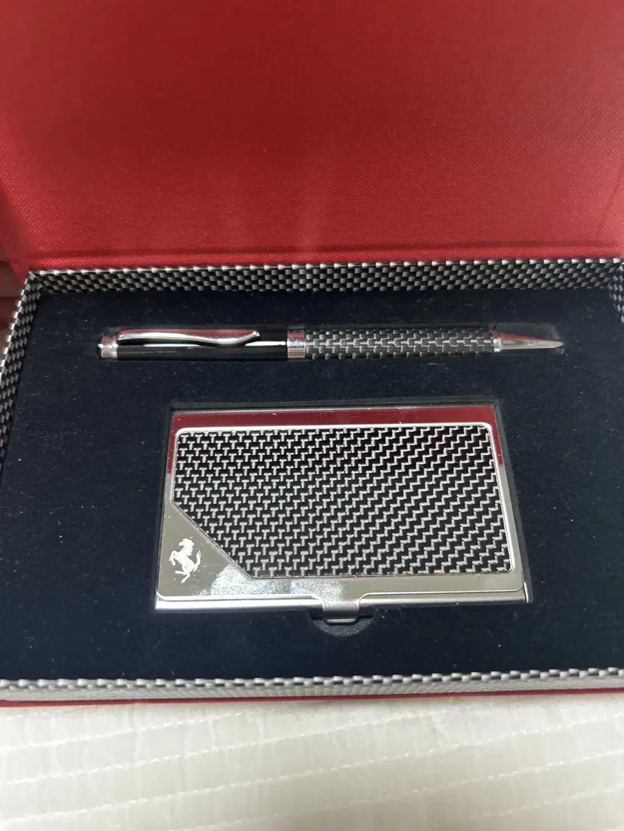 Ferrari Ballpoint Pen Business Card Case
