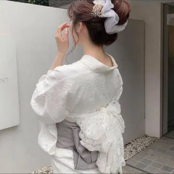RiLi 유카타 시라타마 레이스 화이트