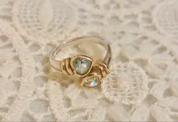 스타 주얼리 STAR JEWELRY 스카이블루와 클리어 스톤 반지