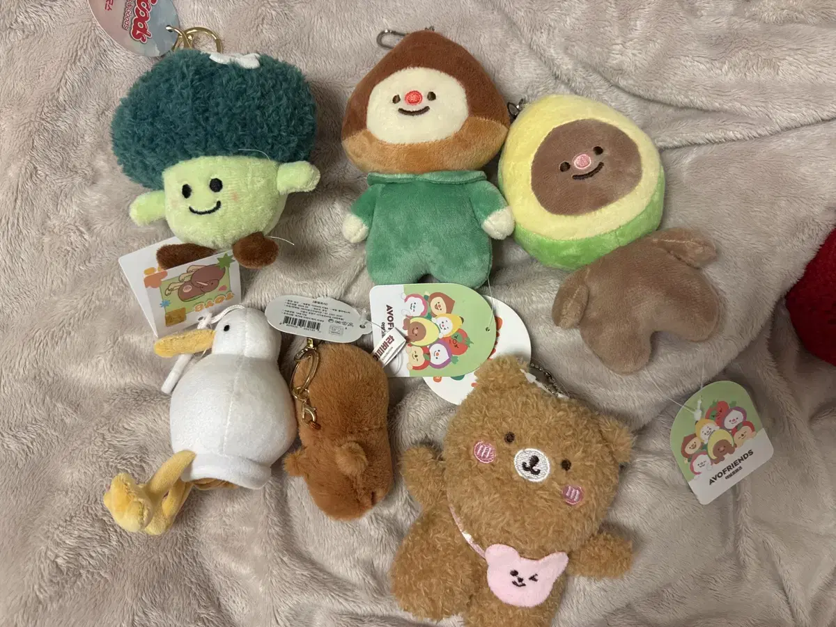 Kiwi Broccoli Avocado Bear Apibala Maroni Avofriends Funny key Ring
