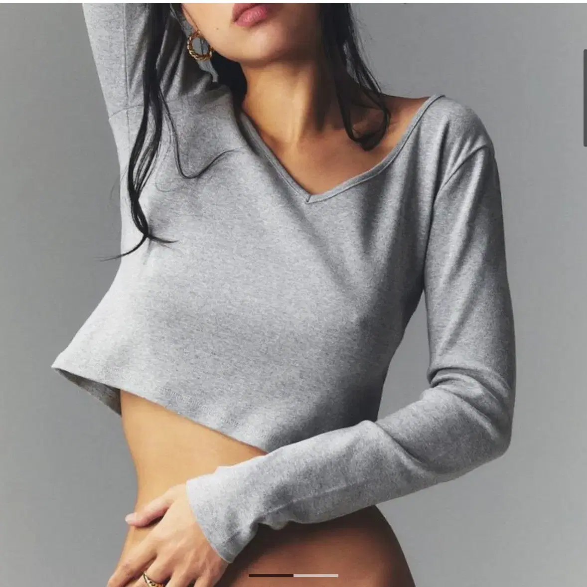 【GLOWNY】24SS★ NU NOSTALGIA LONG SLEEVE NU NOSTALGIA LONG SLEEVE (MELANGE BEIGE) - GLOWNY
