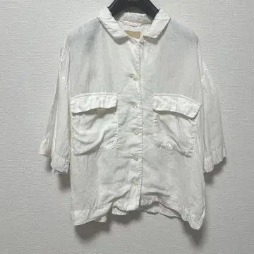 나이젤 카본 린넨 오픈 카라 셔츠