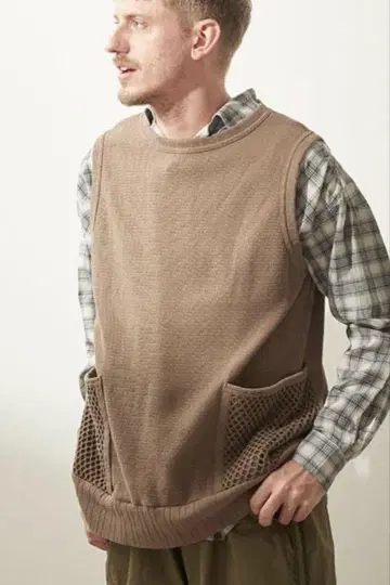KELEN 케렌 MESH POCKET WAFFLE VEST