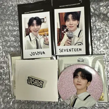 Joshua SEVENTEEN 인스턴트 사진 스티커 캔뱃지 세트