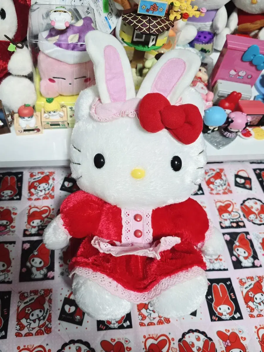 산리오 고전키티 우사기 메이드 키티 인형