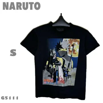 NARUTO US 구제 의류 나루토 질풍전 프린트 티셔츠 블랙 S