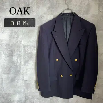 OAK 네이비 골드 버튼 더블 네이비 블레이저 테일러드 자켓