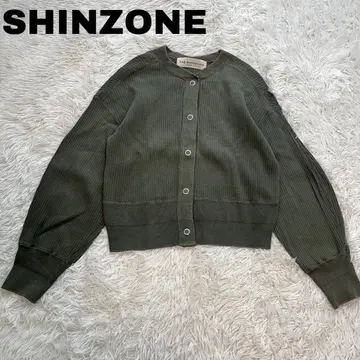 THE SHINZONE 신존 리브 니트 케이프 린 가디건