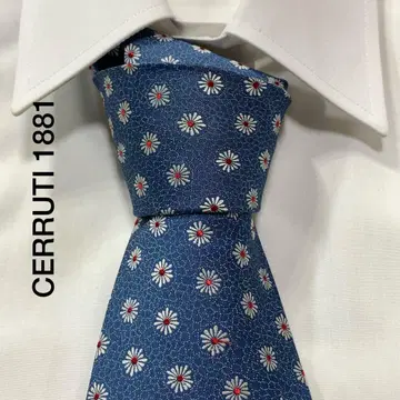 CERRUTI 1881 꽃무늬 자카드 실크 넥타이 프랑스제