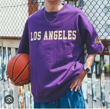 티셔츠 NBA 로고 프린트 오버 사이즈 티셔츠 L
