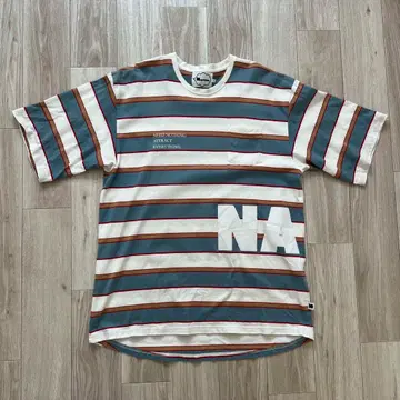 Naptime 2020 봄/여름 빅 티셔츠 스트라이프 니시지마 타카히로