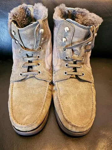 BALLY 발리 그레이 스웨이드 보아 하이컷 무스탕 부츠
