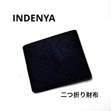 INDENYA 인덴야 길상 문양 네이비 접이식 지갑