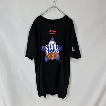 LI-NING 리닝 프린트 반팔 티셔츠 농구 티셔츠