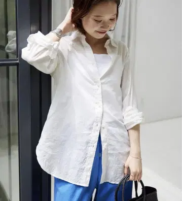 SLOBE IENA Li/C 레귤러 셔츠 화이트