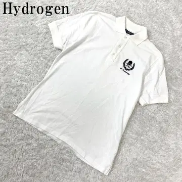 하이드로겐 코튼 100% 반팔 피케 셔츠 화이트 XL B261
