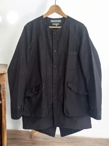 <nonnative>노네이티브 노카라 밀리터리 코트