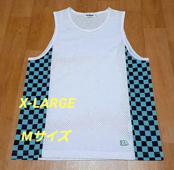 X-LARGE 체크무늬 배색 탱크탑 M 사이즈 귀멸의 칼날 탄지로