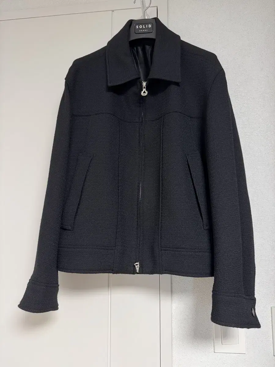Solidhomme 24ss Black Tweed Jacket 46