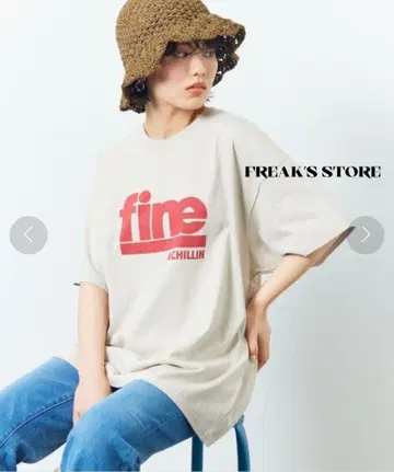 FREAK'S STORE fine&chillin 로고 프린트 티셔츠 F