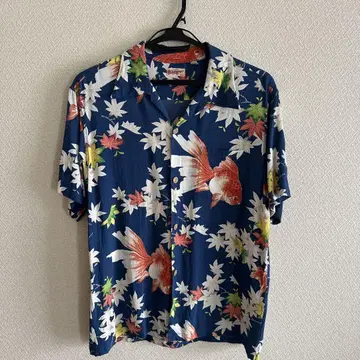 SUN SURF 알로하 셔츠 히노야 별주 금붕어 M