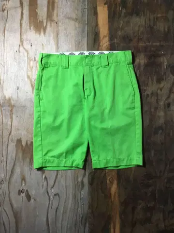 DICKIES 워크 하프 팬츠 배기 네온 그린 Y2K