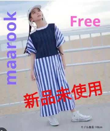 프레피 스트라이프 레이스 카라 원피스