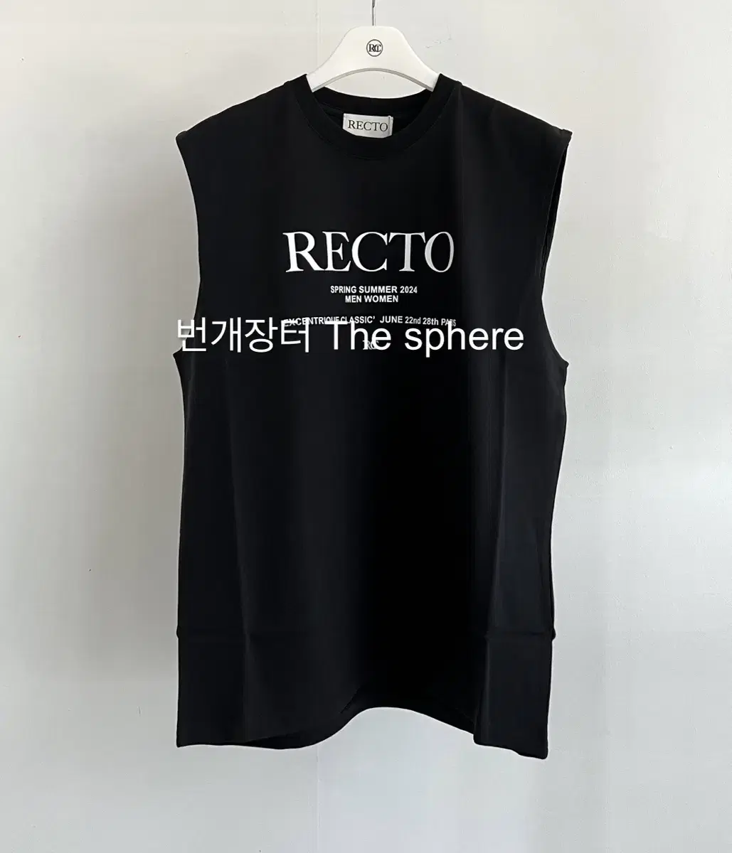 Recto Seasonal Logo Print Sleeveless Black