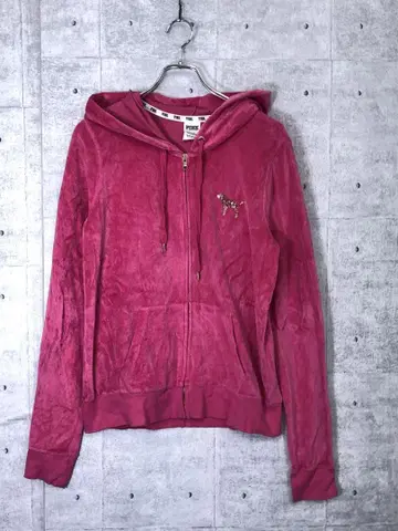 Victoria's Secret PINK 스팽글 자수 파일 후드티