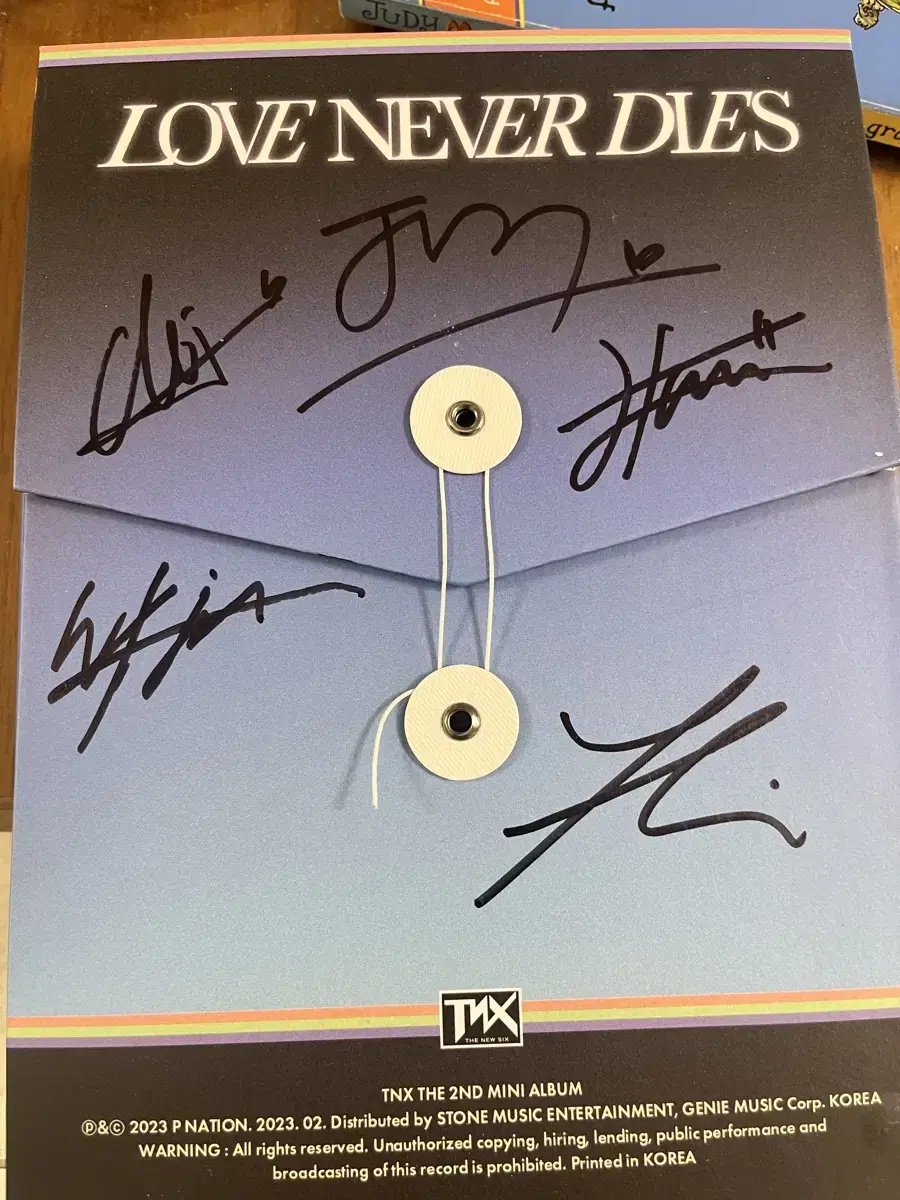 TNX love never dies signed album