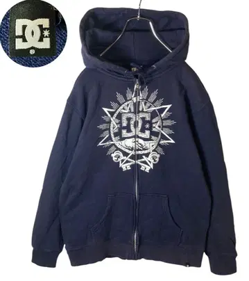 굿 디자인 구제 의류 DC SHOE 컬트풍의 큰 로고 후드 맨투맨