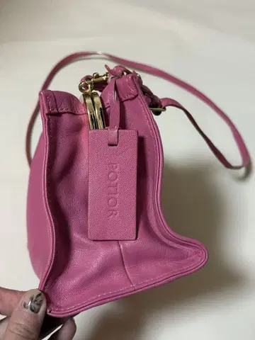 포티올 백 새상품급 핑크