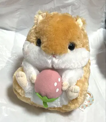 코로하무 콜론 햄스터 봉제 인형 스트로베리 딸기 big 브라운
