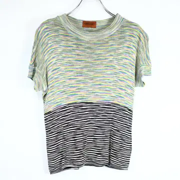 MISSONI 이탈리아제 반팔 니트 스웨터 썸머 니트 티셔츠 구제 의류