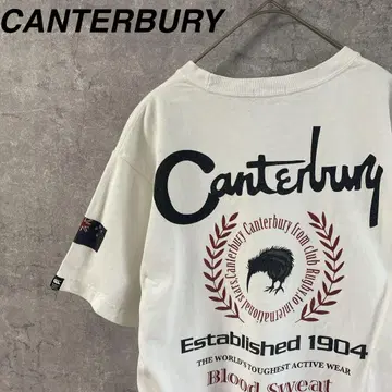 Canterbury 백 프린트 티셔츠 화이트 반팔 M 남성용