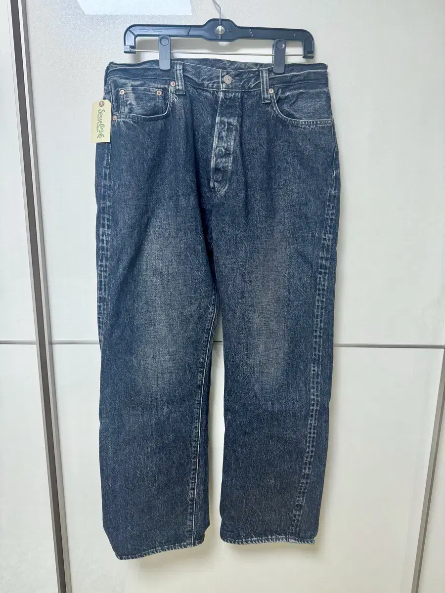 [34] Sugar Cane 1947 Hard Wash Black Denim SC42460H