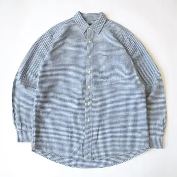 90s J.CREW 코튼 플란넬 셔츠 깅엄 체크 USA 미국 빈티지 의류