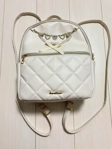 SecretDoor 백팩 양산형 리본 비쥬 펄