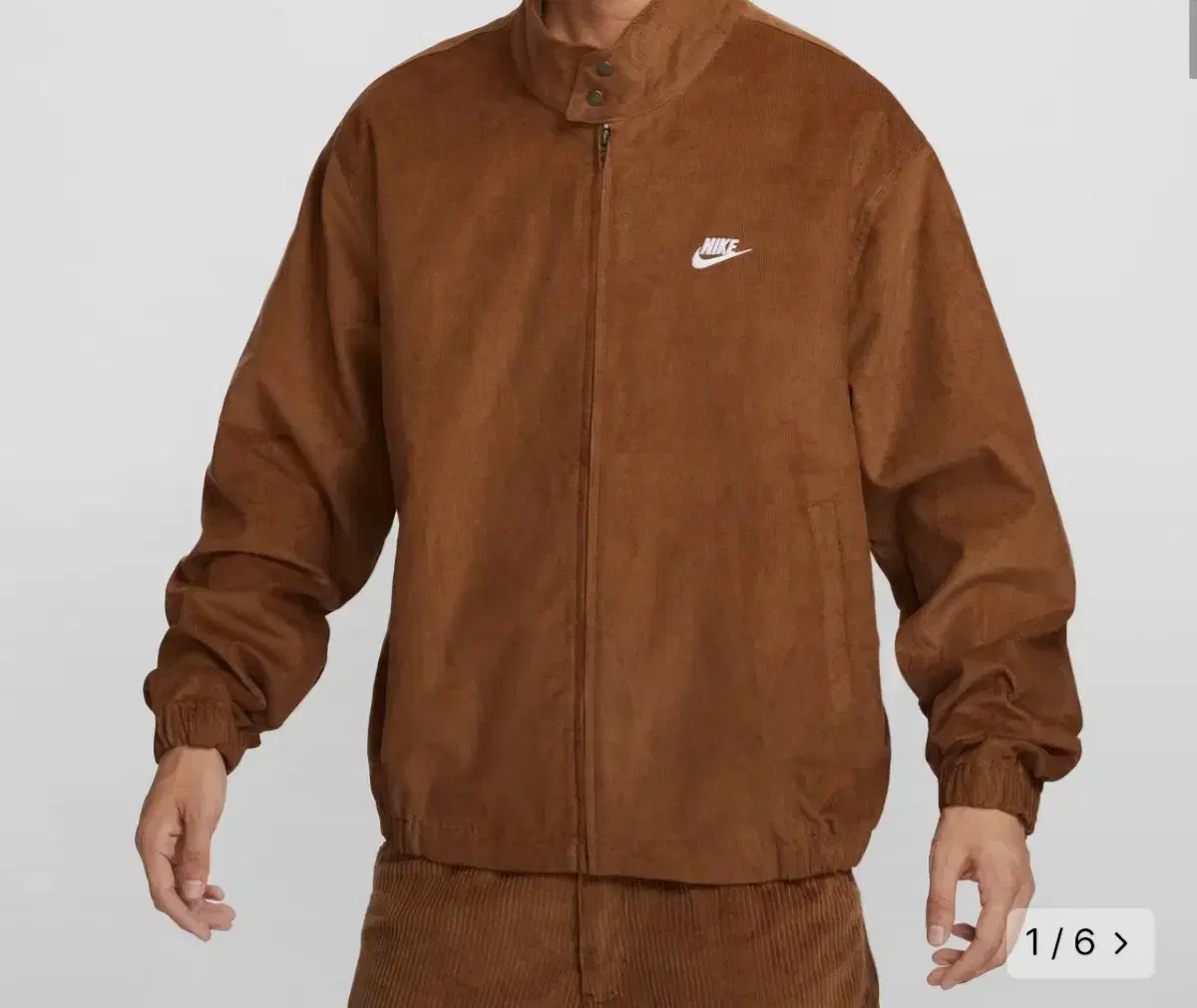 나이키 코듀로이 해링턴 자켓 브라운 XL (새상품)