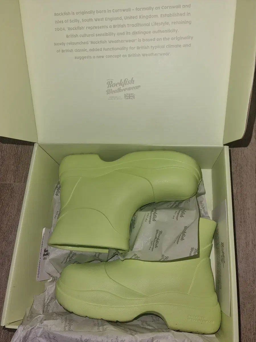 Rockfish Weatherwear Rain Boots Short Hayden Lime