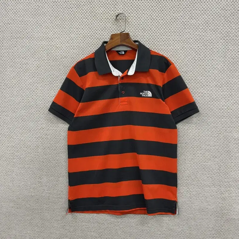 노스페이스 자수로고 단가라 반팔카라티 95 D03270