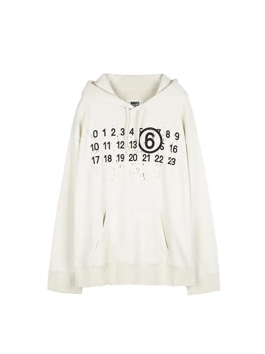 MM6 logo print detail hoodie XL