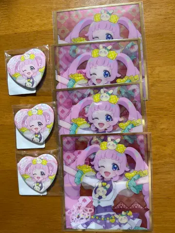 비밀의 아이프리 파랑 하늘 히마리 DMM 복권 캔뱃지 클리어 색지