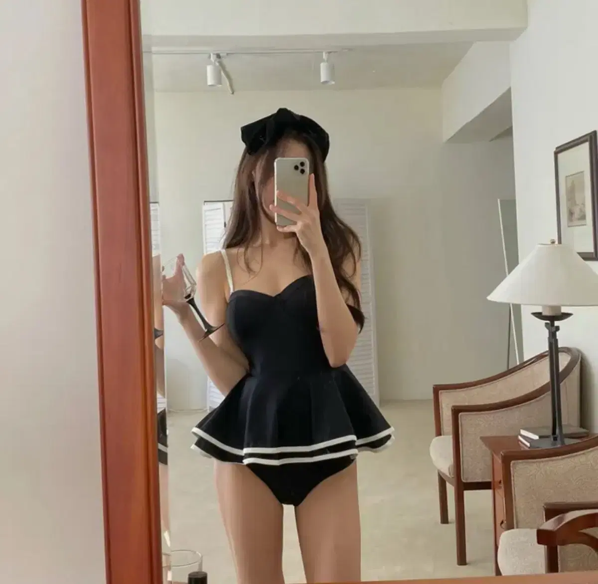 마린 원피스 모노키니 수영복