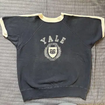 60s 70s 반팔 맨투맨 YALE 투톤 빈티지