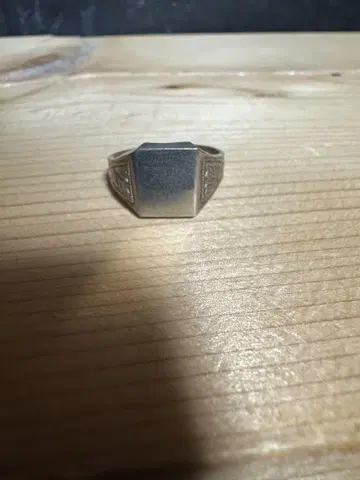 Vintage 실버 아르데코 스퀘어 시그넷 반지