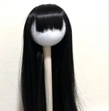 7-8 인치 가발 블랙 헤어 롱