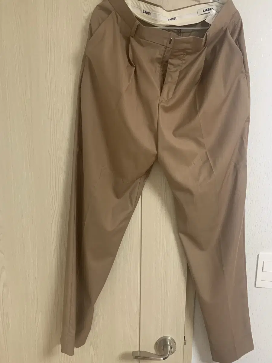 라벨아카이브 belted wide pants rose beige 4사이즈