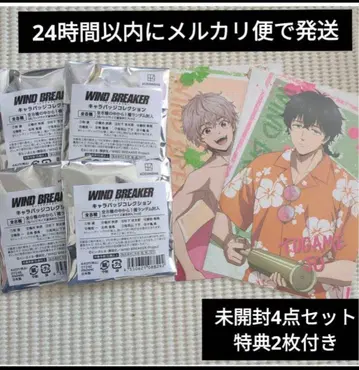 1 윈블레 캐릭터 배지 미개봉 애니메이트 특전 엽서 토끼귀 산 토가메