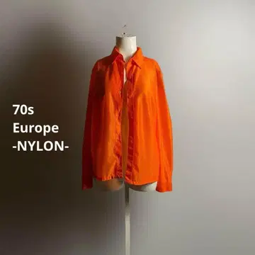 유럽 70s 60s 나일론 빈티지 시어 셔츠 구제 의류 상의